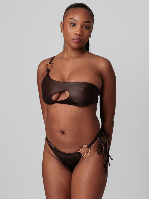 Arista Asymétrique bandeau Cacao (Marron)